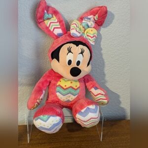 Disney Store Minnie Mouse Easter Bunny Outfit Pliush Stuffed Animals 18"